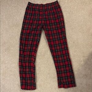 Red and Black Plaid Pants